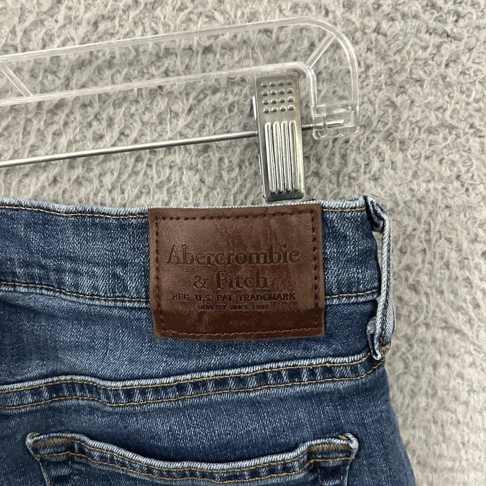 Abercrombie Fitch Jeans Mens 29x32 Blue Denim Straight Stretch Slim Fit Adult‎